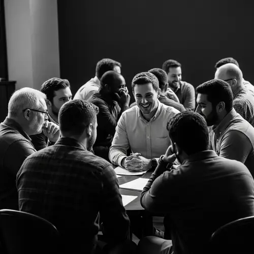 Diverse Christian Men at Marriage Seminar | Documentary Style Photo