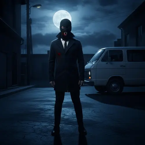 Menacing Vampire in Moonlit Alley | Intriguing Scene