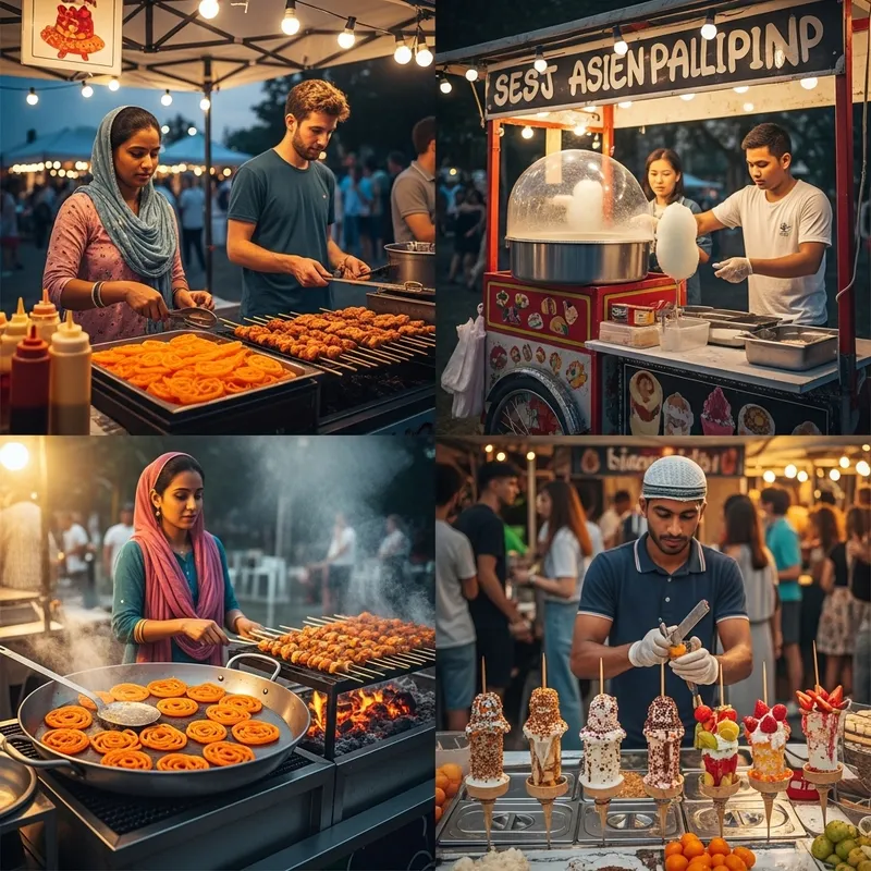 Tasty Street Food Explorations at Dusk
