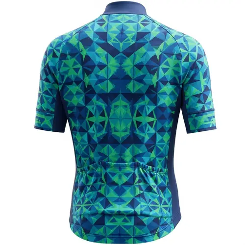 Colorful Geometric Wool Cycling Jersey for Ultimate Comfort