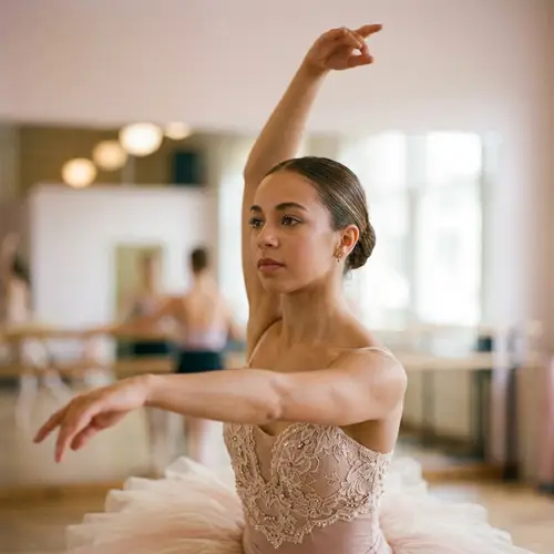 Elegant Ballerina Dance Audition Headshot