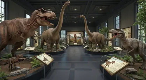 Engaging 3D-Tour: Natural History Museum with Dinosaurs