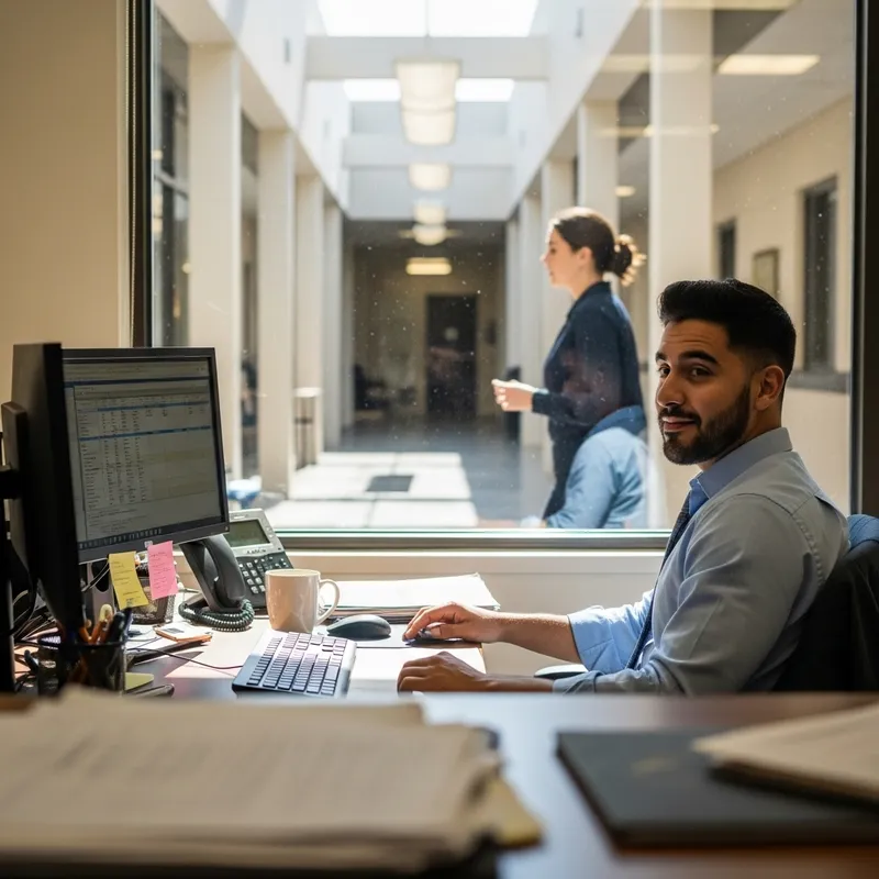 Hispanic Man's Curiosity as He Watches Her Walk By