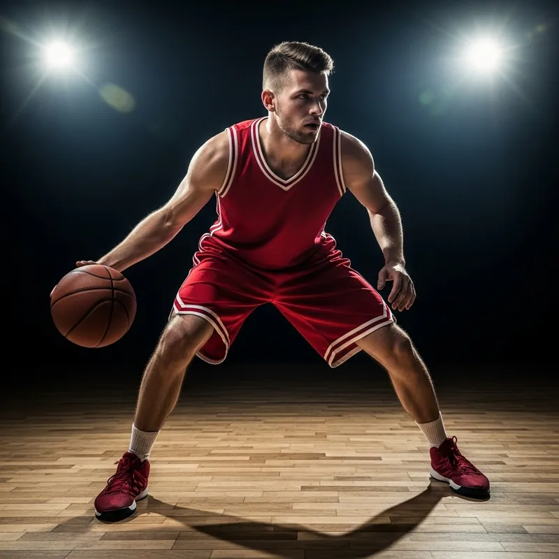 Tall Intense White LeBron James Playing Basketball
