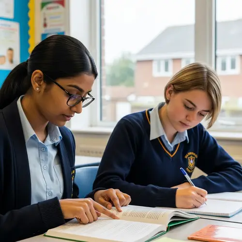 Students Collaborating in Classroom Scene | Educational Setting