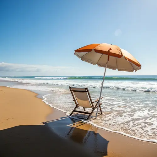 Sunny Coastal Beach Scene | Relaxation Paradise