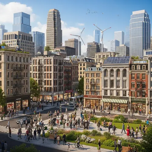 Diverse Urban Life: Detailed Cityscape for Future Generations