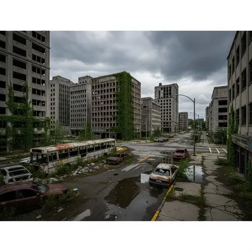 Abandoned City - Urban Decay and Nature Reclamation