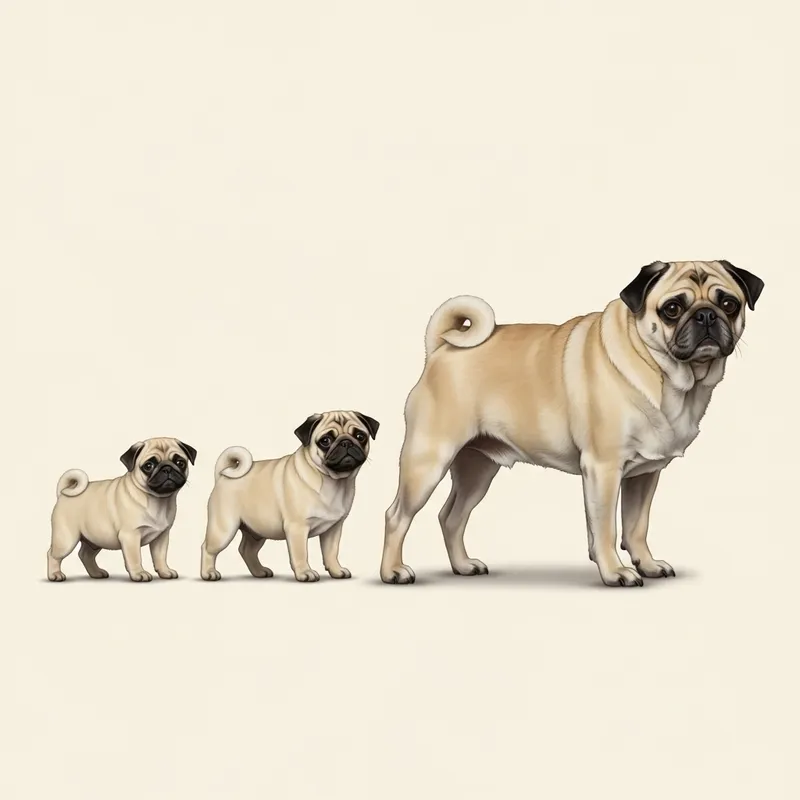 Realistic Pug Puppy Evolution: Dreamy Adult Stages