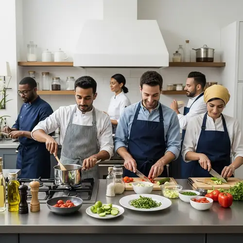 Diverse Chefs Creating Unique Dishes | Contemporary Kitchen Scene