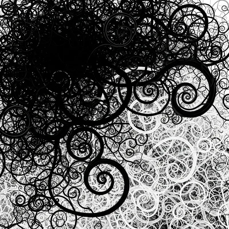 Abstract Swirly Background in Black and White Abstract Swirly Background in Black and White