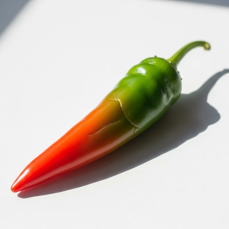 Colorful Chile Pepper on White Background