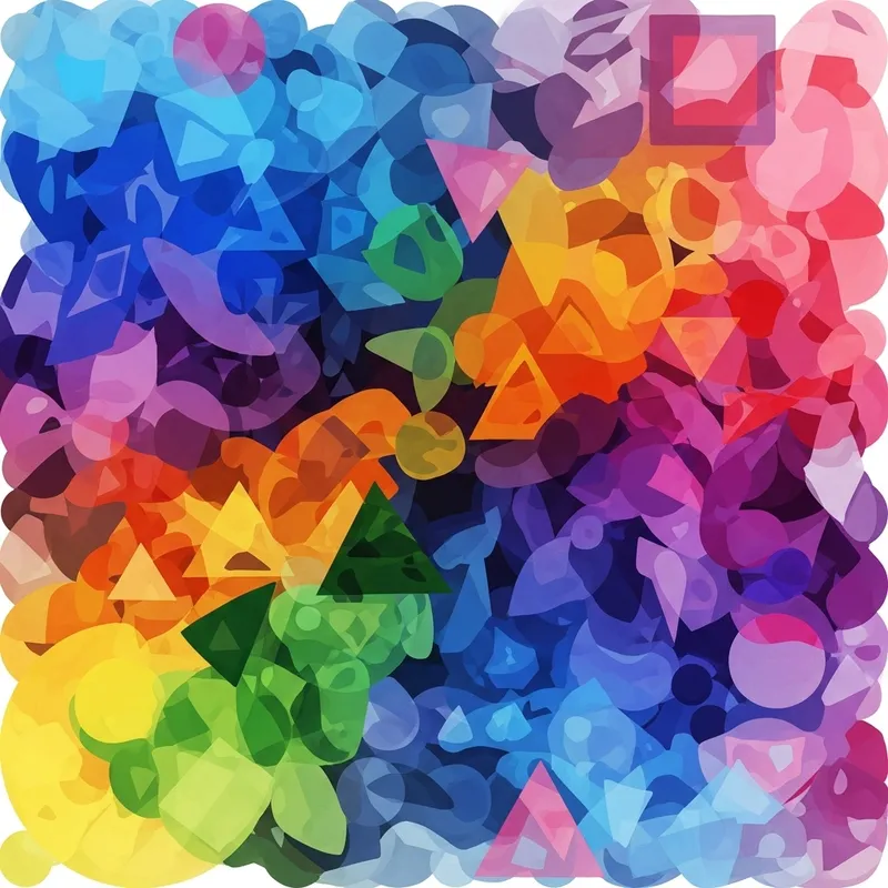 Abstract Geometric Shapes and Vibrant Colors