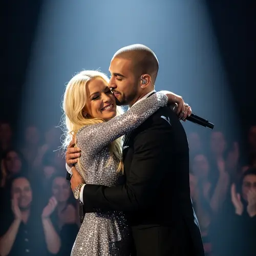 Taylor Swift Embracing Kanye West - Heartfelt Moment on Stage