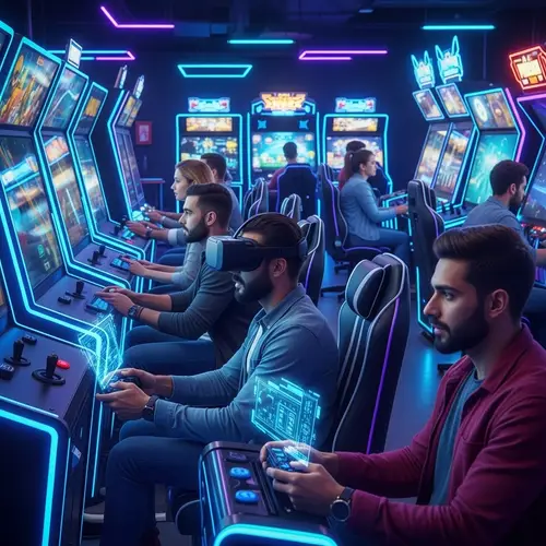 Futuristic Modernistic Game Arcade | Engrossing Gaming Scene
