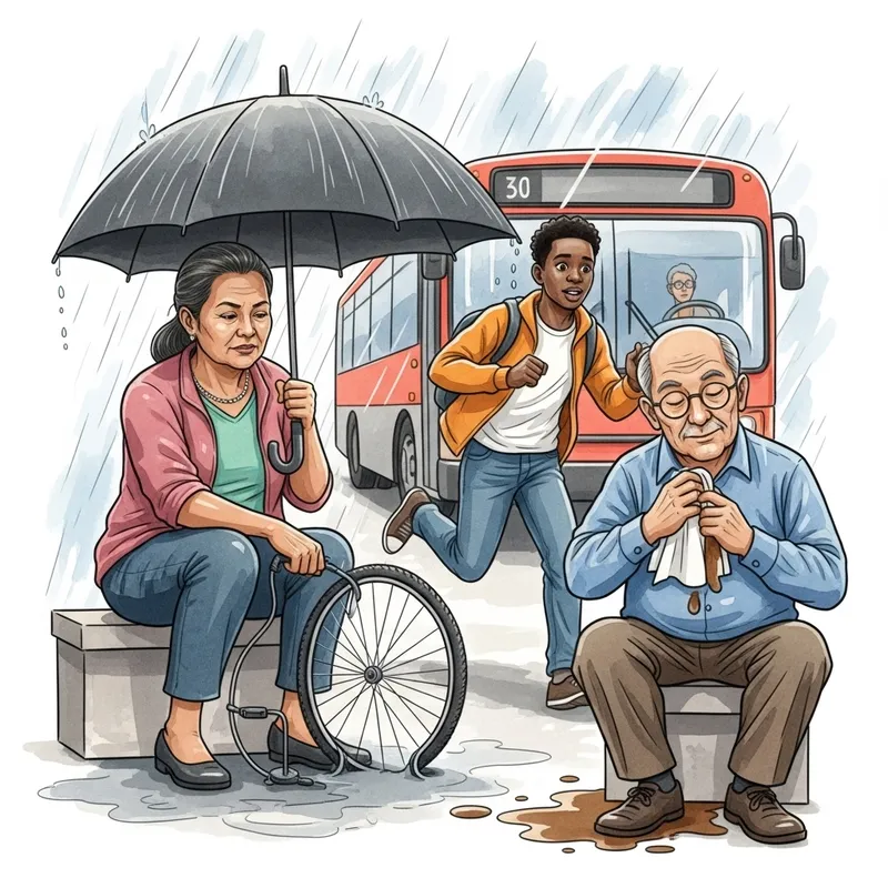 Coping with a Tough Day: Watercolor Illustration