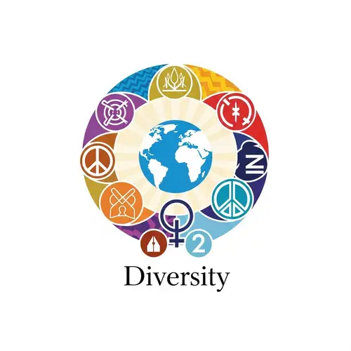 Inspiring Diversity Symbol - Unity, Peace, Friendship