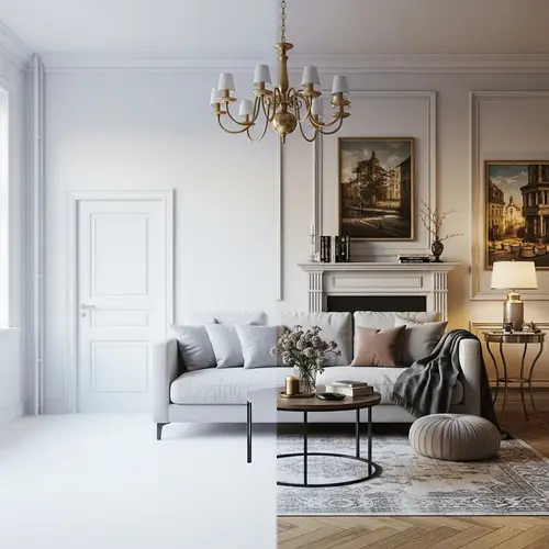 Vacant vs Cozy Apartment Decor: A Visual Contrast