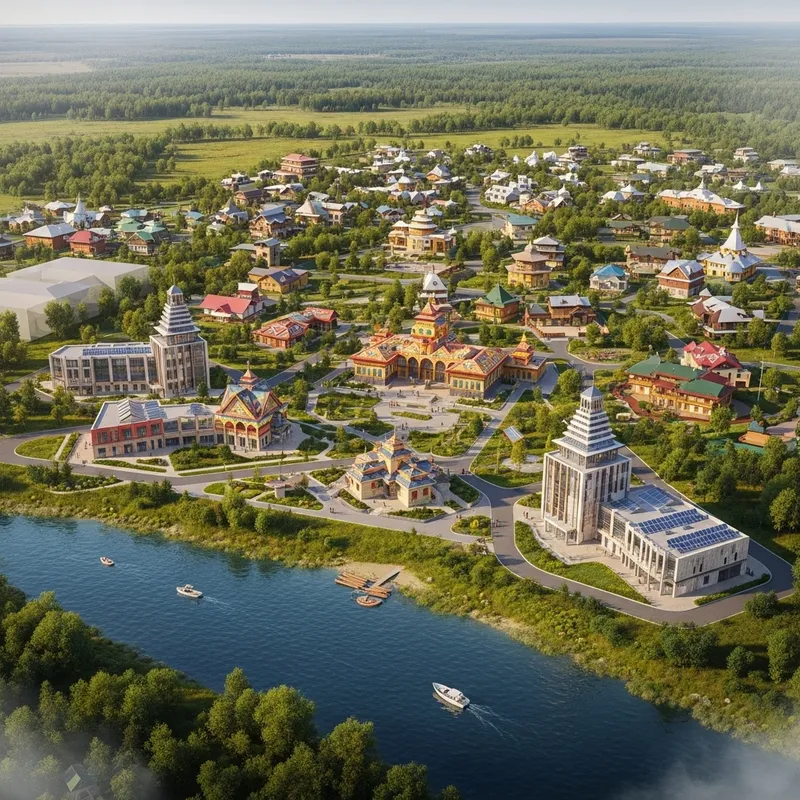 Eco-Friendly Village with Buryat Aesthetic | River Harmony