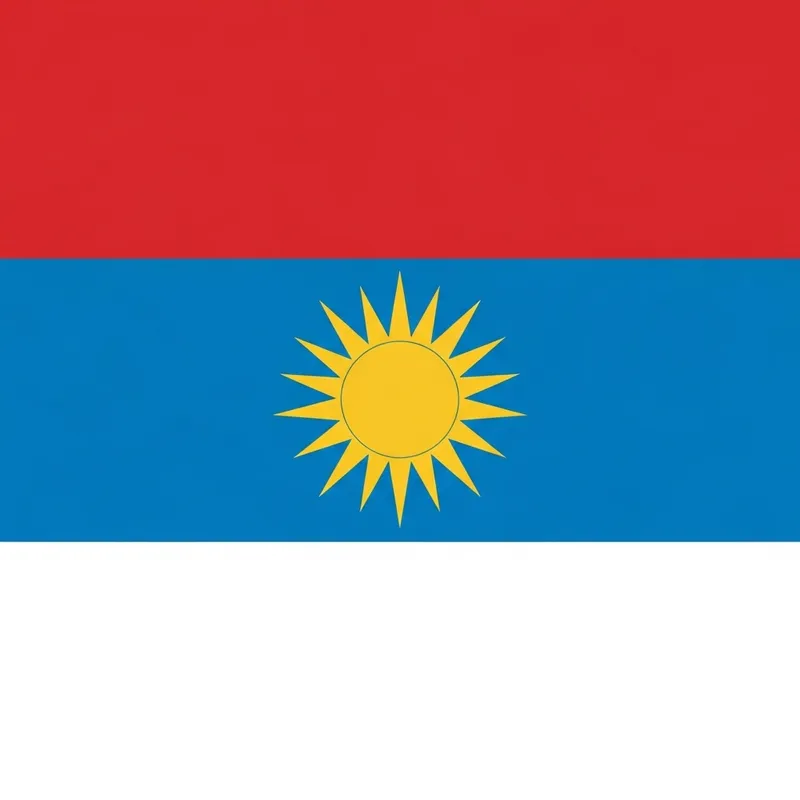 Radiant Sun Flag | Spectacle of Red, Blue, & White Stripes