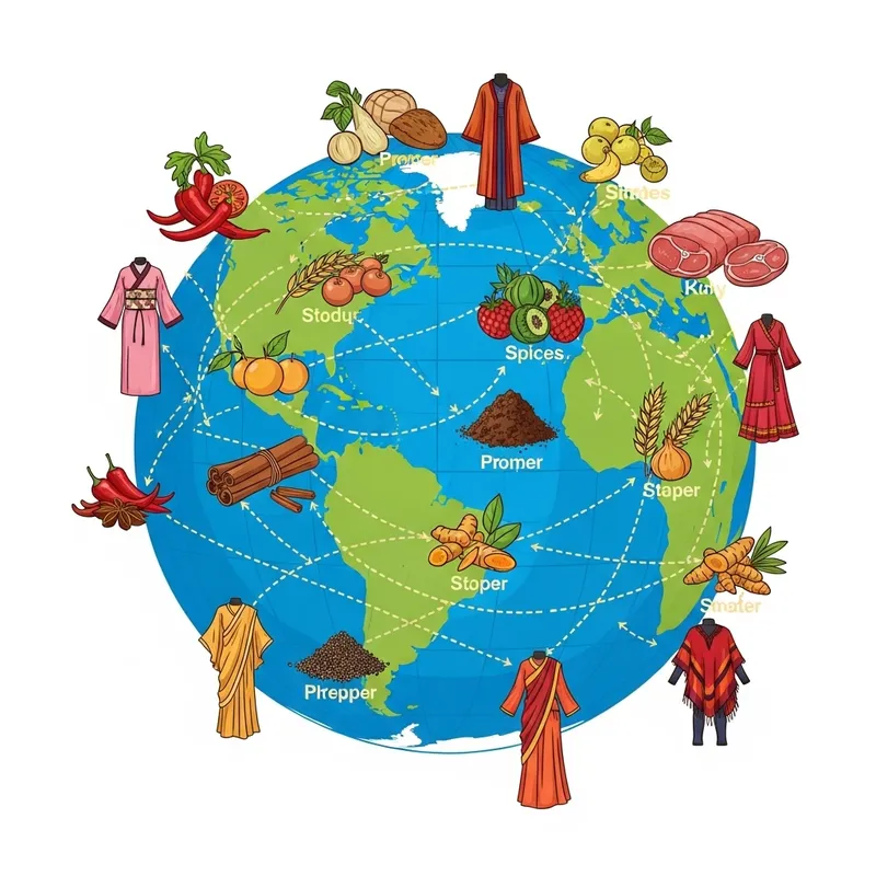 Discover Global Routes of Food, Spices, & Clothing
