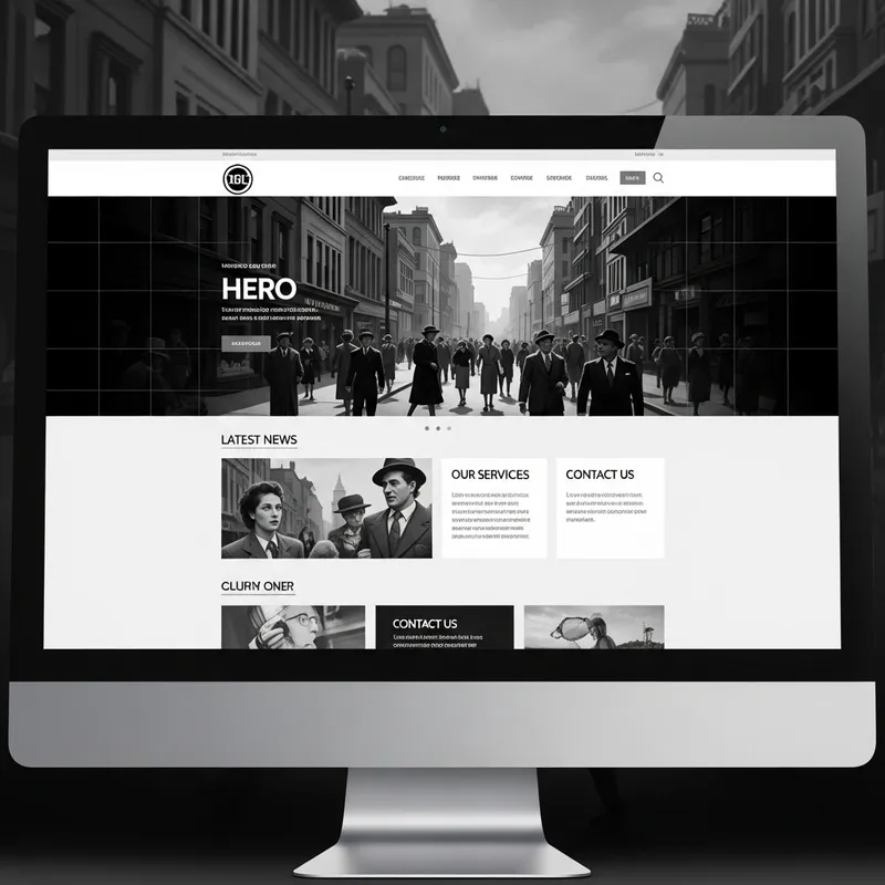 Vintage Black-and-White Poster Redesigned with Chiaroscuro Lighting