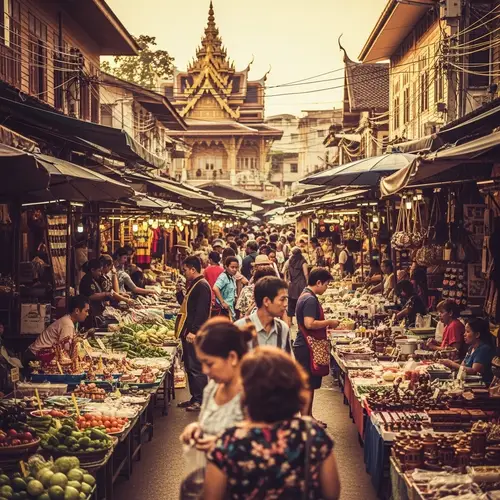 Vintage Street Market in Thailand: Authentic Thai Vibes