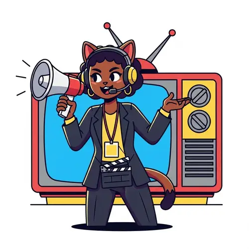 Cartoon Cat-Girl TV Channel Director | Animation Sketch