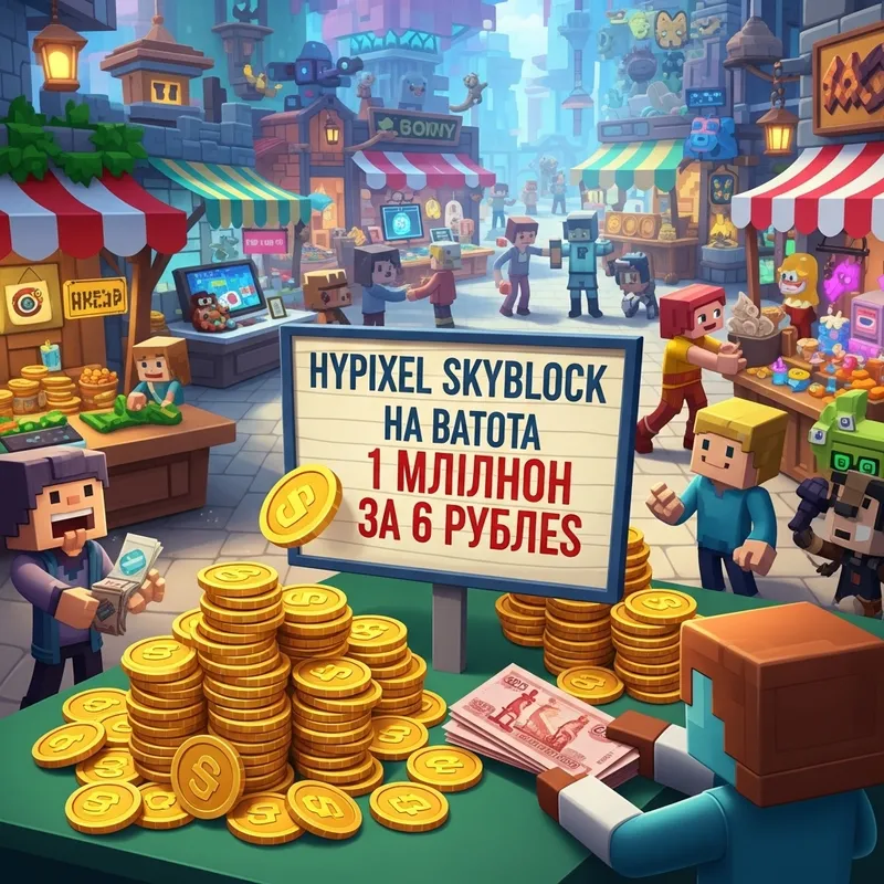 Best Hypixel Skyblock Coins Exchange Rate 1M for 6 Rubles