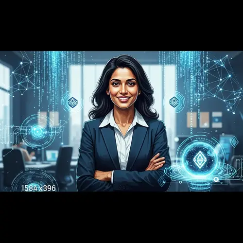 Web3 Recruitment Banner - Professional Businesswoman