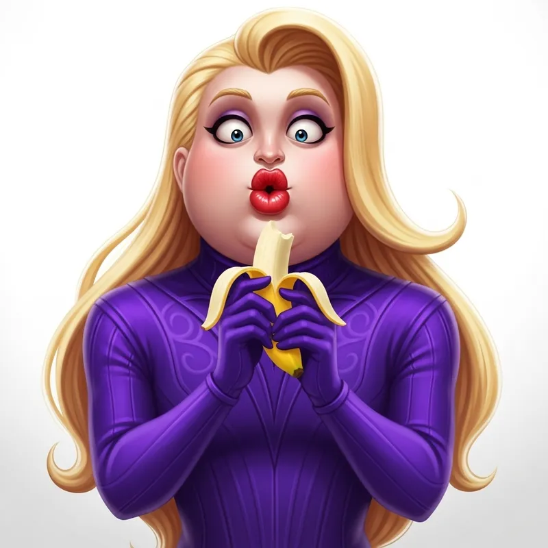 Jynx Pokemon Eating a Banana