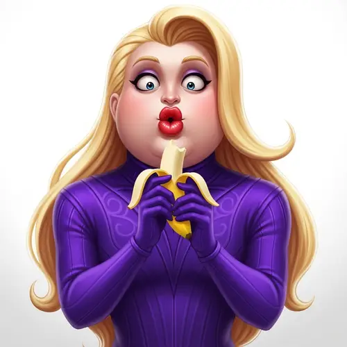 pokemon jynx, eating a banana

