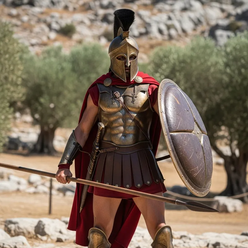 Spartan Hoplite Warrior with Bronze Age Flair Spartan Hoplite Warrior with Bronze Age Flair