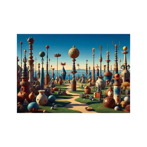 Eccentric Landscape of Rare Objects | Gaudy Style Art