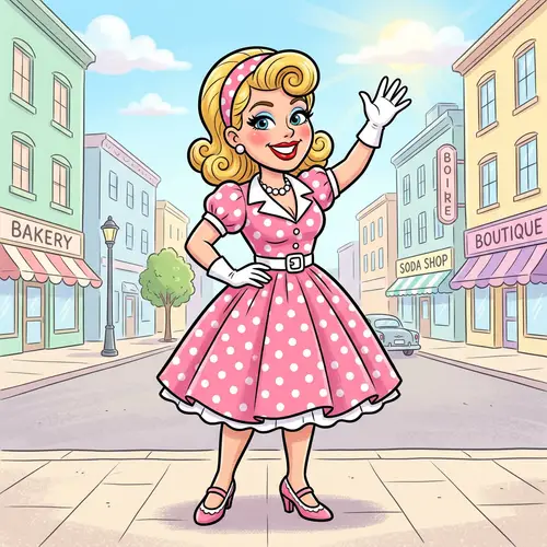 Vintage 1950s Style Cartoon Character 'Bimbo'