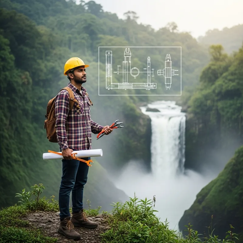 South Asian Mechanical Engineer Discovers New Locations: Mountain & Waterfall