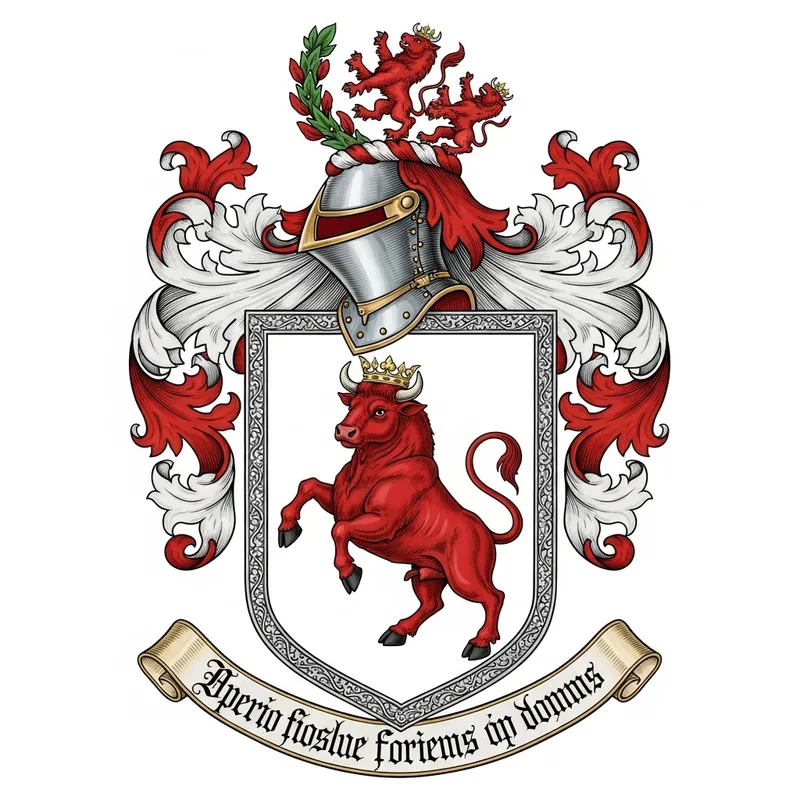 Majestic Red Bull Coat of Arms Majestic Red Bull Coat of Arms
