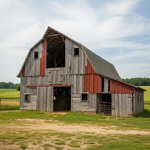 Rustic Barn in Quaint Countryside | Weathered Wood Structure