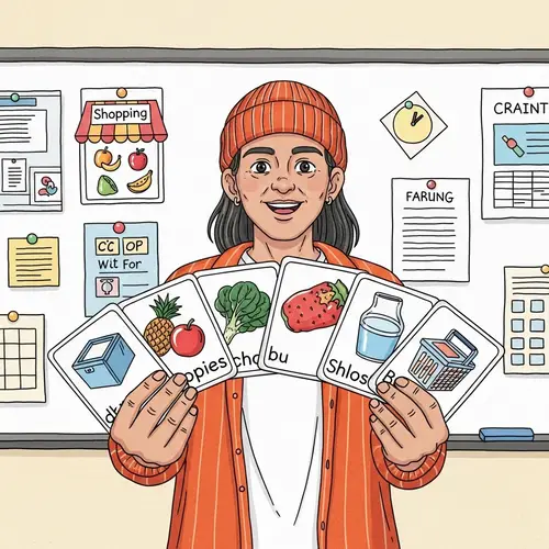 Engaging Shopping Lesson Flashcards for Learning