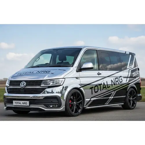 Sleek Volkswagen Transporter T6.1 Painted in Chrome & Black | Total NRG