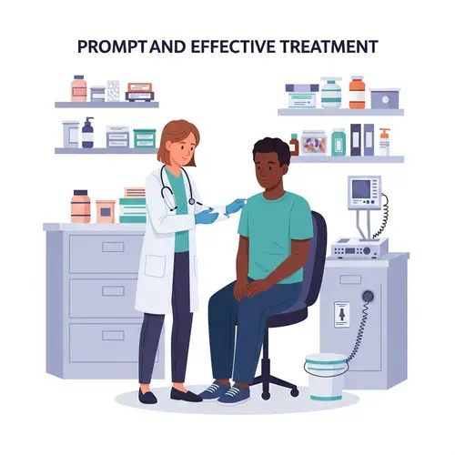 Prompt & Effective Treatment - Clinical Setting Illustration