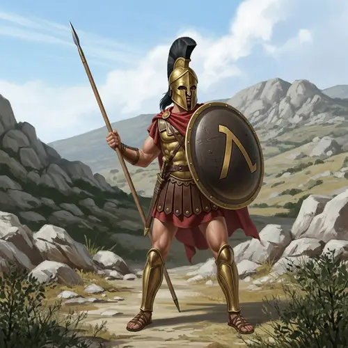 Iconic Spartan Warrior from Ancient Greece