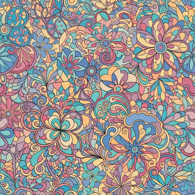 Abstract Floral Art: A Tapestry of Colors & Forms