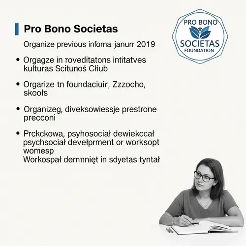 Pro Bono Societas Foundation: Community Development & Refugee Aid