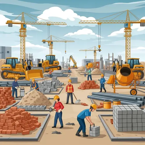 Construction Site Background: Order Amid Chaos