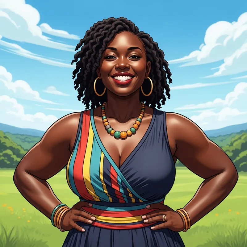 Thick Black Woman | Strong, Powerful Figure & Radiant Smile