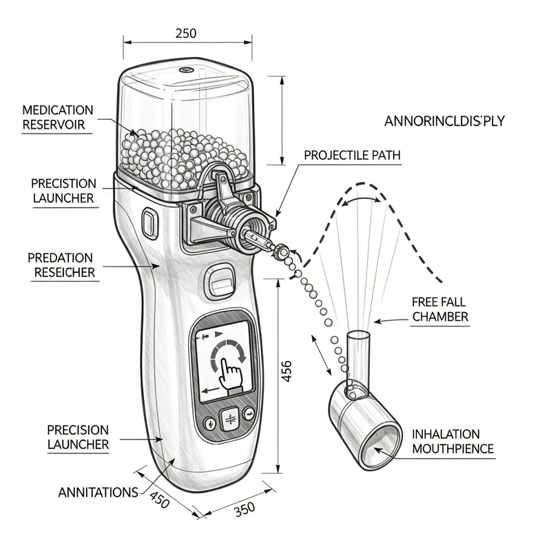 Sketch of Medical Device for Precise Inhalation Medication Delivery