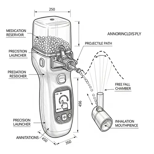 Innovative Medical Device Sketch | Projectile Motion & Free Fall Principles