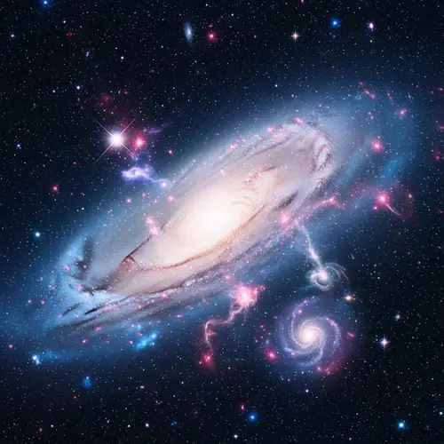 Ethereal Galaxy of Stars: Cosmic Abstract Display