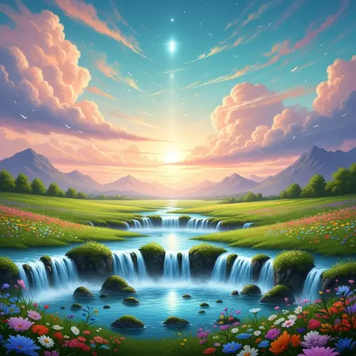 Tranquil Heaven: Serene Landscape of Peace and Harmony